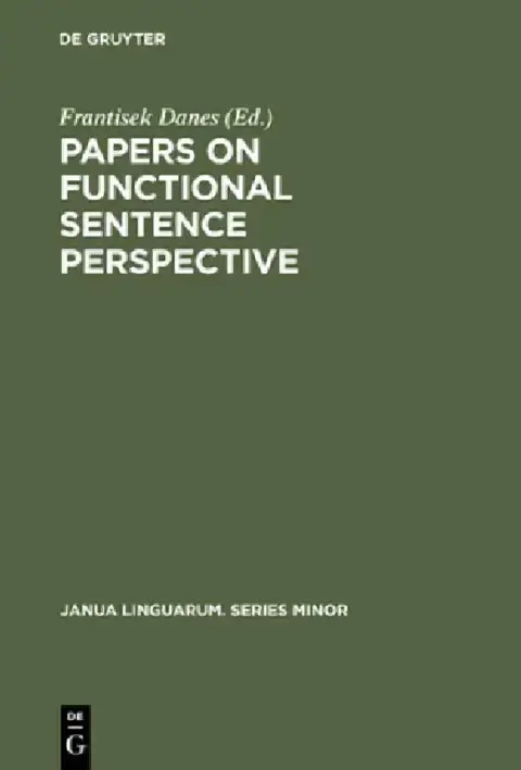 Cover of Papers on functional sentence perspective