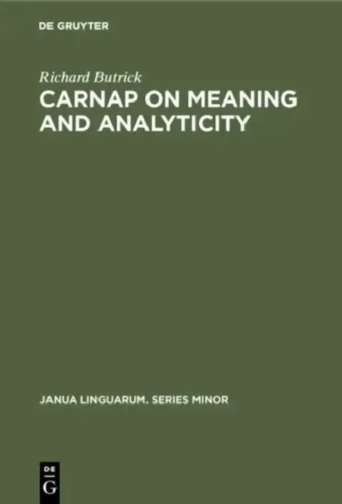 Cover of Carnap on Meaning and Analyticity