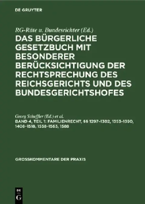 Cover of Familienrecht, §§ 1297-1302, 1353-1390, 1408-1518, 1558-1563, 1588