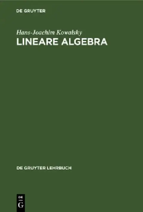 Cover of Lineare Algebra