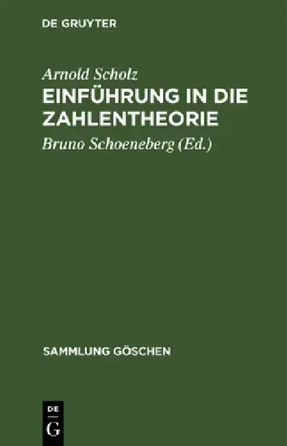 Cover of Einführung in die Zahlentheorie