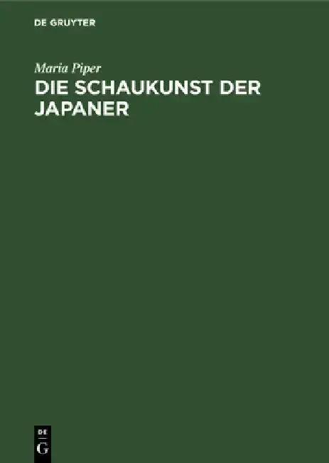 Cover of Die Schaukunst Der Japaner