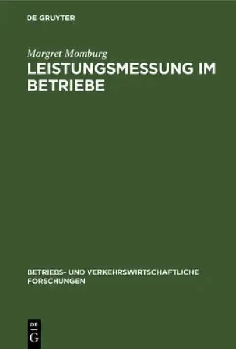 Cover of Leistungsmessung Im Betriebe