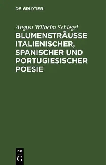 Cover of Blumensträusse italienischer, spanischer und portugiesischer Poesie