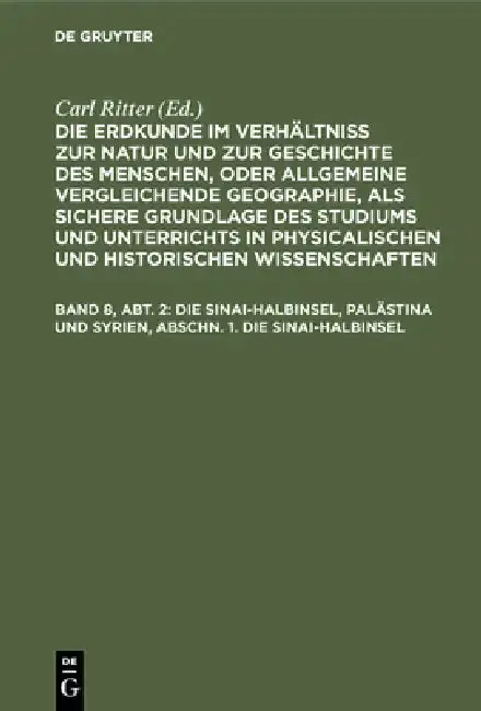 Cover of Die Sinai-Halbinsel, Palästina Und Syrien, Abschn. 1. Die Sinai-Halbinsel