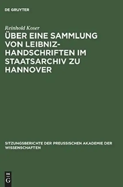 Cover of Über Eine Sammlung Von Leibniz-Handschriften Im Staatsarchiv Zu Hannover