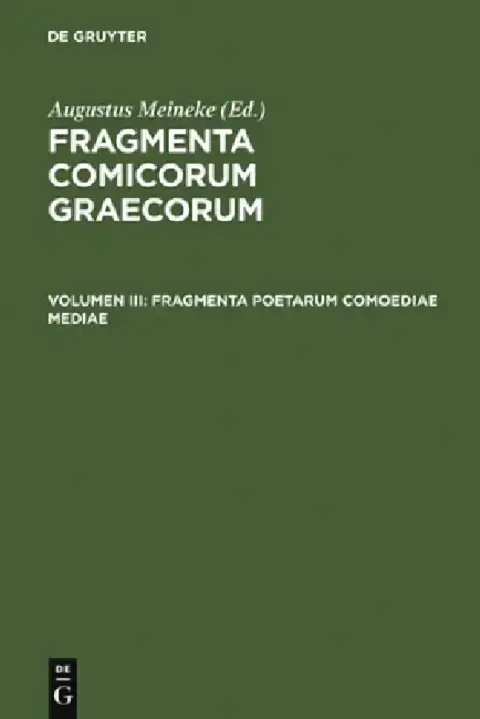 Cover of Fragmenta Poetarum Comoediae Mediae