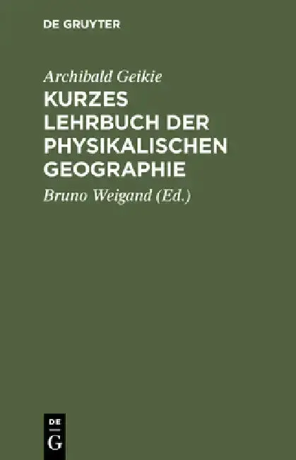 Cover of Kurzes Lehrbuch der physikalischen Geographie
