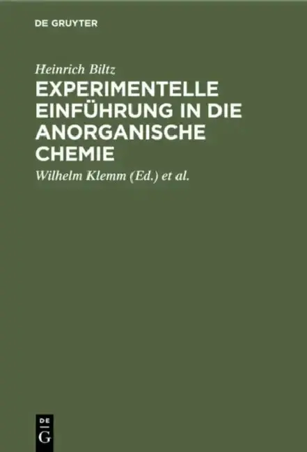 Cover of Experimentelle Einführung in Die Anorganische Chemie