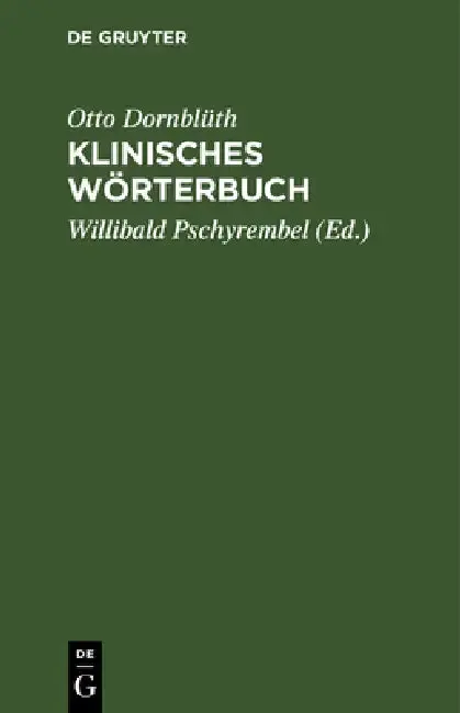 Cover of Klinisches Wörterbuch