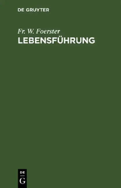 Cover of Lebensführung