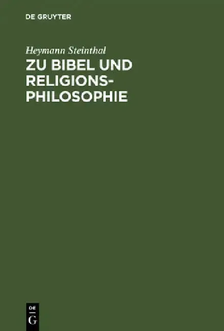 Cover of Zu Bibel Und Religionsphilosophie