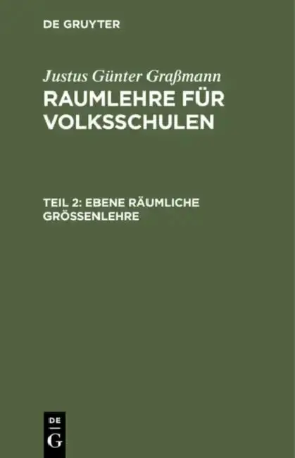 Cover of Ebene Räumliche Größenlehre
