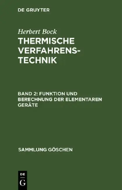 Cover of Funktion Und Berechnung Der Elementaren Geräte