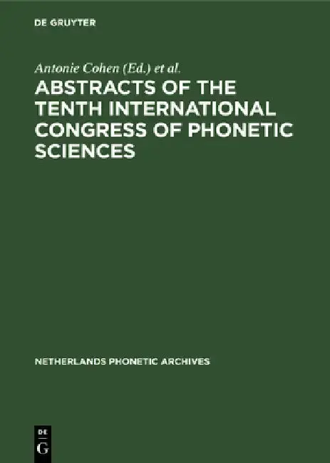 Cover of Abstracts of the Tenth International Congress of Phonetic Sciences
