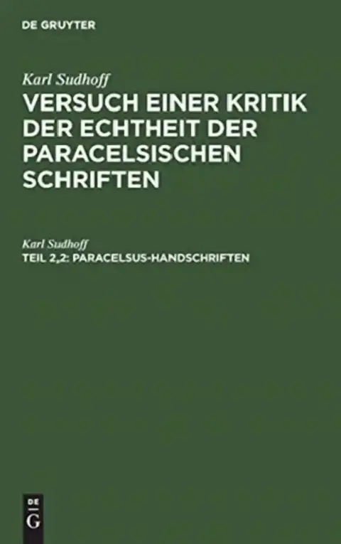 Cover of Paracelsus-Handschriften