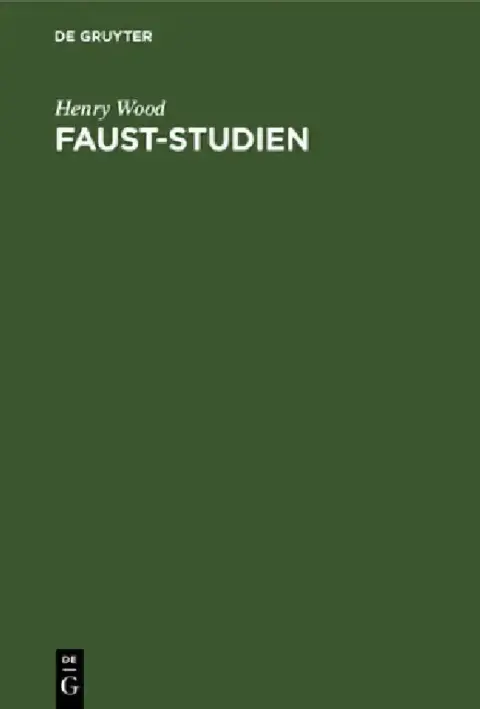 Cover of Faust-Studien
