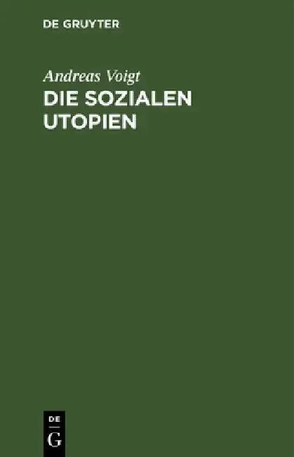 Cover of Die Sozialen Utopien