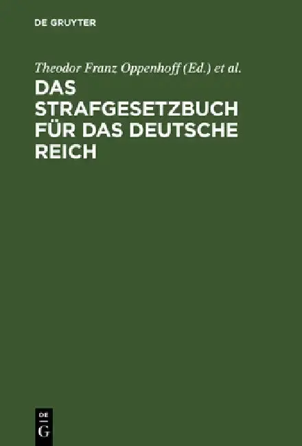 Cover of Das Strafgesetzbuch für das Deutsche Reich