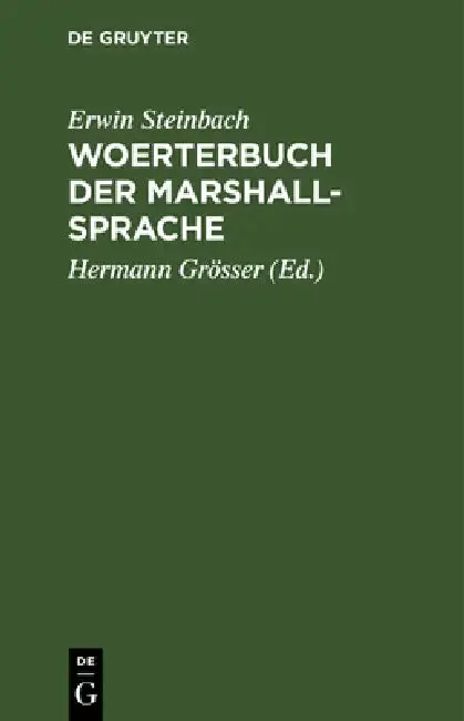 Cover of Woerterbuch Der Marshall-Sprache