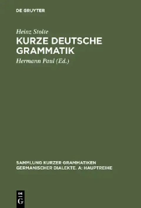 Cover of Kurze deutsche Grammatik