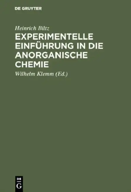Cover of Experimentelle Einführung in die anorganische Chemie