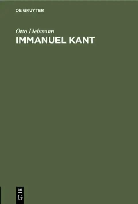 Cover of Immanuel Kant