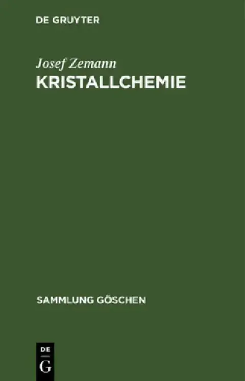 Cover of Kristallchemie