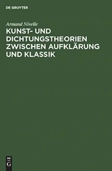 Cover of Kunst- und Dichtungstheorien zwischen Aufklärung und Klassik