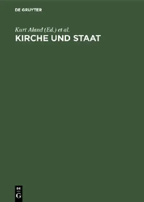 Cover of Kirche und Staat