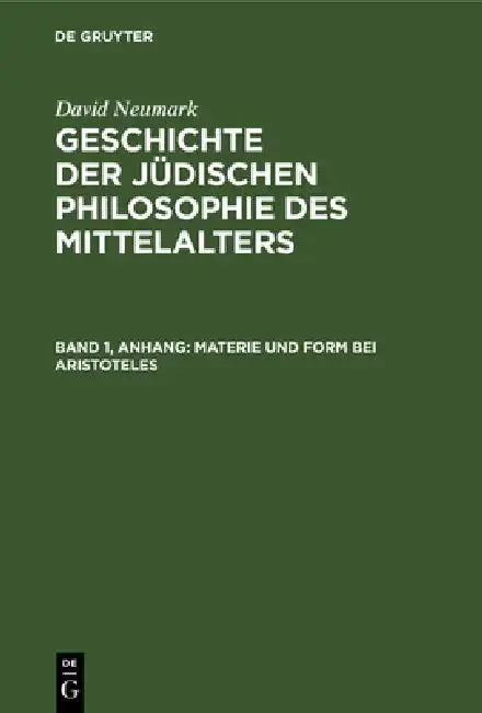Cover of Materie Und Form Bei Aristoteles