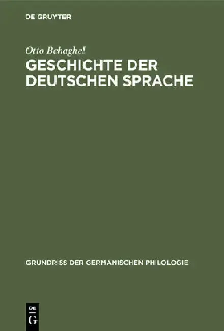Cover of Geschichte der deutschen Sprache