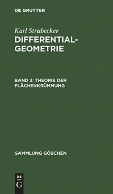 Cover of Theorie Der Flächenkrümmung