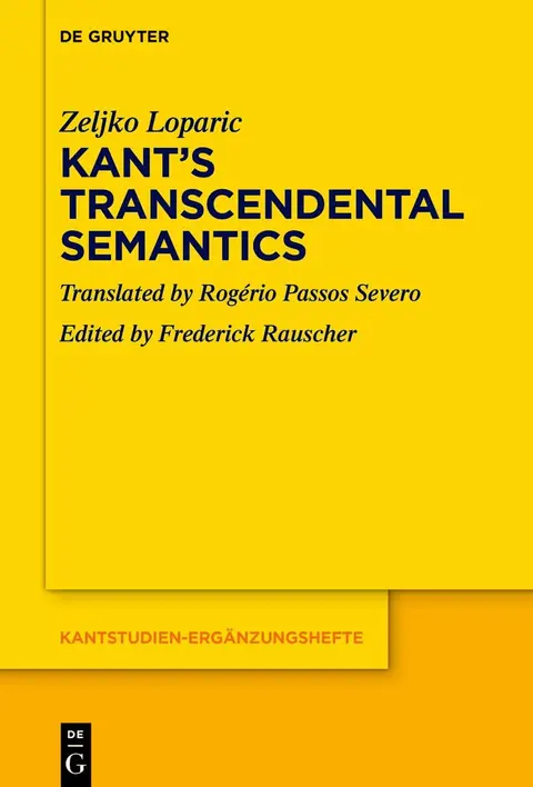 Cover of Kant’s Transcendental Semantics