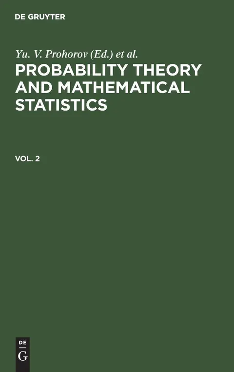 Cover of Probability Theory and Mathematical Statistics. Vol. 2
