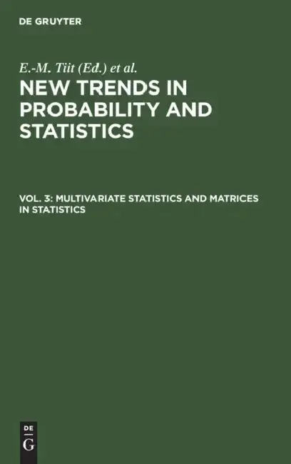 Cover of Multivariate Statistics and Matrices in Statistics