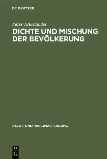 Cover of Dichte Und Mischung Der Bevölkerung