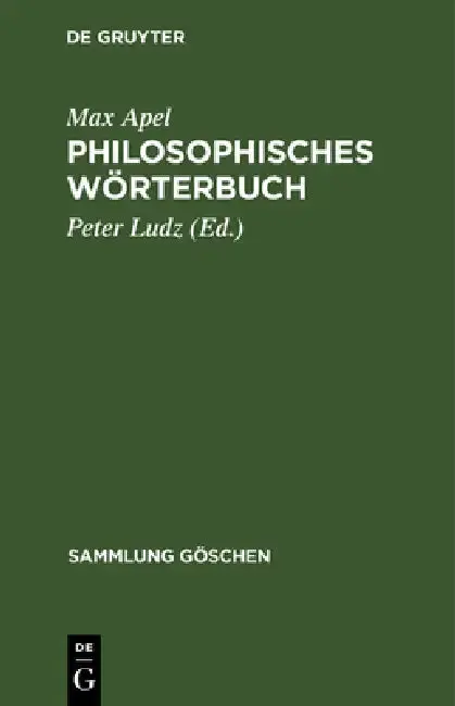 Cover of Philosophisches Wörterbuch