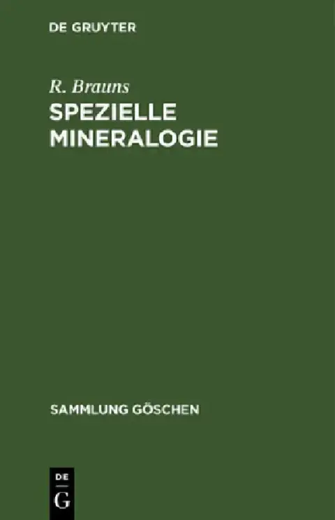 Cover of Spezielle Mineralogie