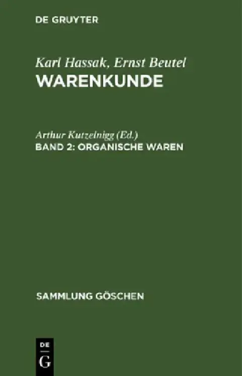 Cover of Organische Waren