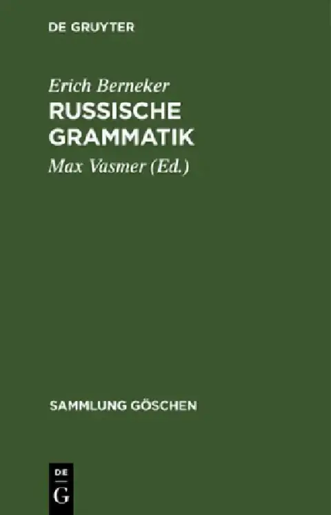 Cover of Russische Grammatik