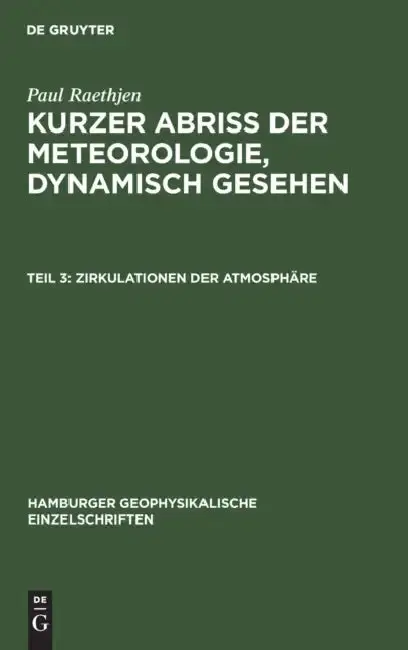 Cover of Zirkulationen Der Atmosphäre