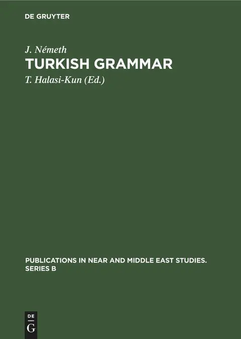 Cover of Turkish Grammar