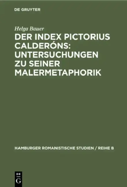 Cover of Der Index Pictorius Calderóns