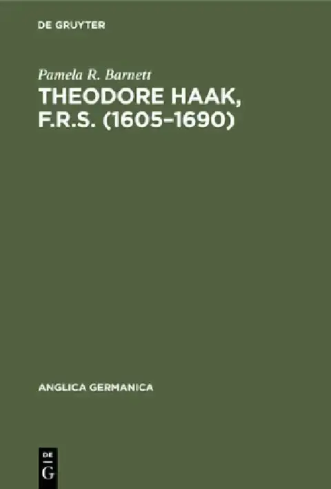 Cover of Theodore Haak, F.R.S. (1605-1690)