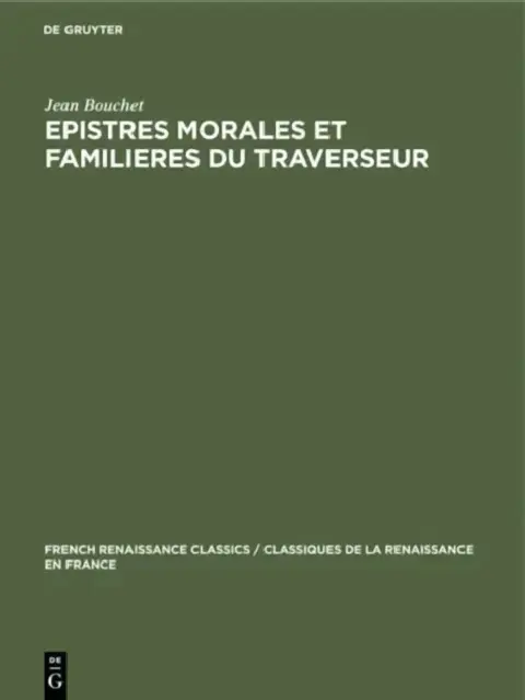 Cover of Epistres Morales Et Familieres Du Traverseur