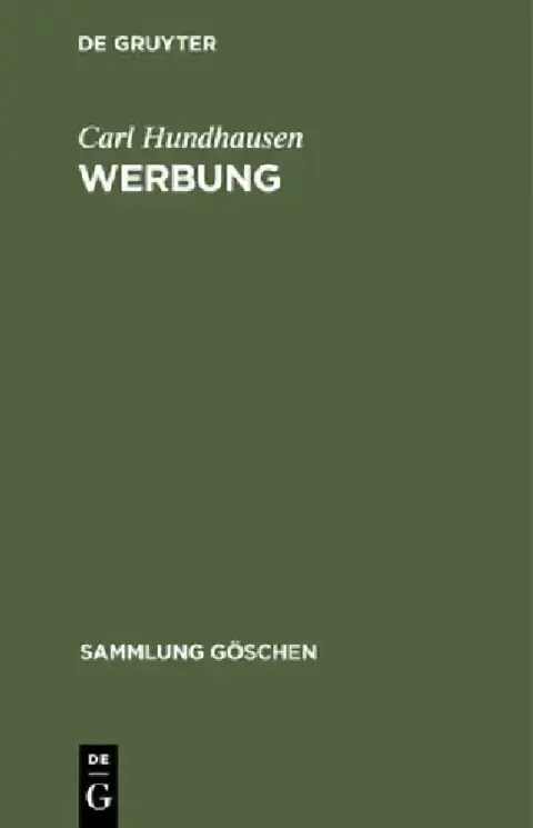 Cover of Werbung