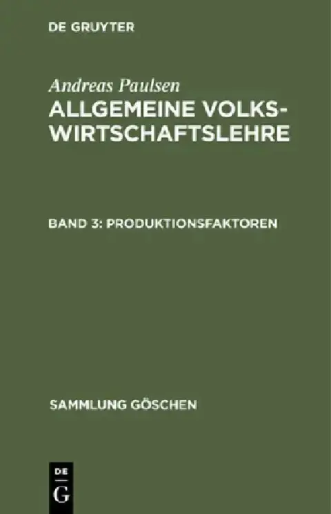 Cover of Produktionsfaktoren