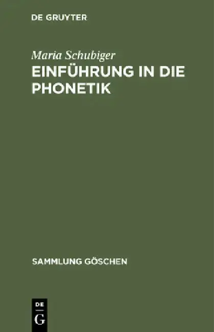 Cover of Einführung in Die Phonetik