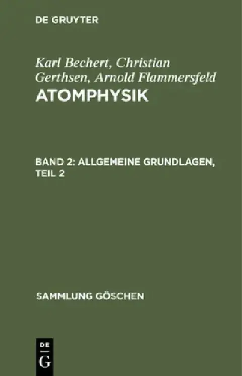 Cover of Allgemeine Grundlagen, Teil 2